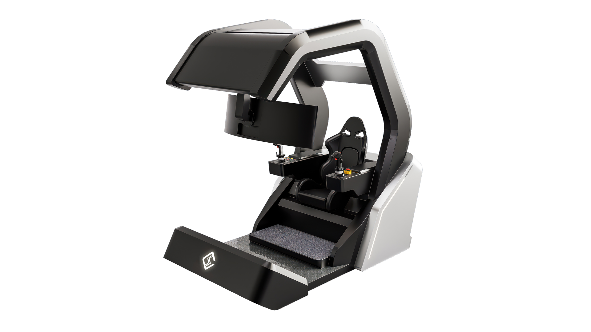 配备大尺寸弧面 / 包裹式显示系统，可营造出沉浸式的视觉环境，模拟飞行器驾驶、工业操控等复杂场景。